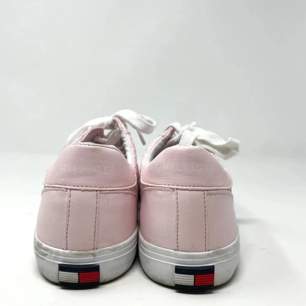 Tommy Hilfiger Vegan Leather Sneakers Trainers Shoes Light Pink Size 9